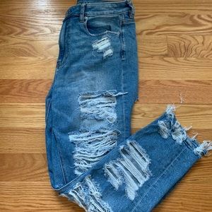 AE Stretch mom jeans